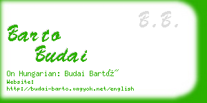 barto budai business card